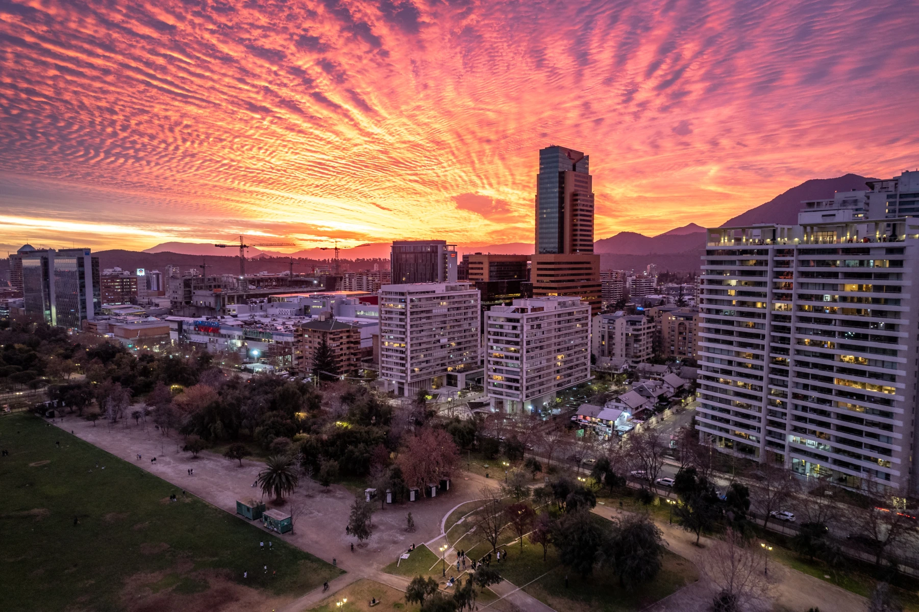 Pôr do Sol em Santiago